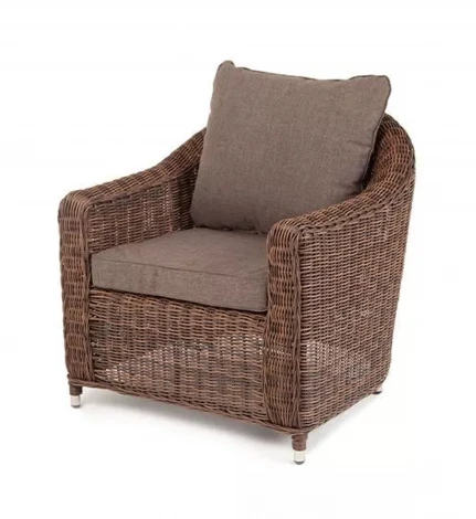 Кресло из искусственного ротанга, цвет коричневый 4SIS Кон Панна YH-C1808W brown