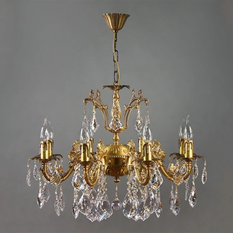 Подвесная люстра Ambiente by Brizzi Granada 2118/8 AB New Leaf (220V, на цепи, подсвечник, свеча)