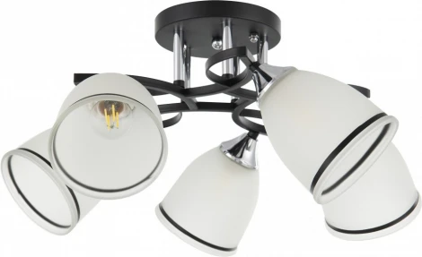 Потолочная люстра на штанге Arte Milano AMALFI-325885 325885/5A BK+CR (220V)