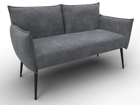 Диван прямой Лига-083 (Фанера/Металл/Велюр/Темно-серый) Лига Диванов 131076