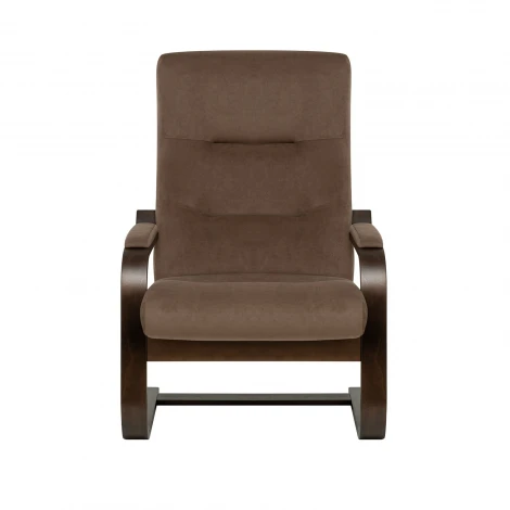 Кресло Leset Оскар 4687206966406 Фанера,Береза,Шпон, Велюр, Коричневый, Орех