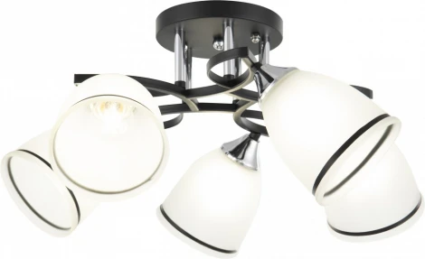 Потолочная люстра на штанге Arte Milano AMALFI-325885 325885/5A BK+CR (220V)