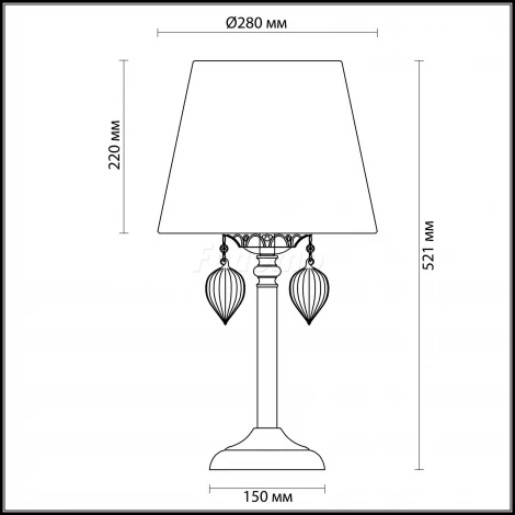 Интерьерная настольная лампа Odeon Light Adriana 3922/1T