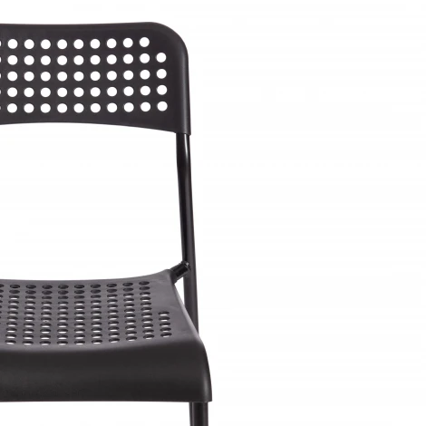 Стул Adde/Адде (мод. C-049)/2 шт. в упаковке металл/пластик, черный разборный, 39х49х78см (Комплект из 2 шт.) Tetchair 25832