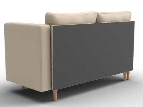 Кушетка Лига-098 (ДВП,ДСП,ЛДСП,Брус,Фанера/Дерево/Экокожа/бежевый) Лига Диванов 132580