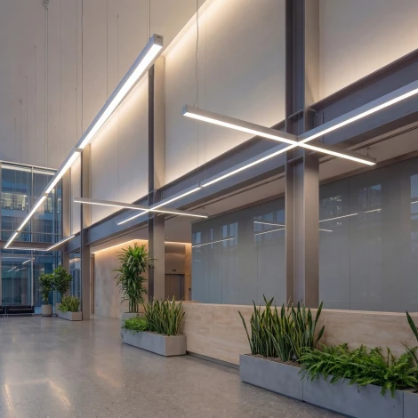 Светильник линейный светодиодный прямой 120см 6500K Uniel ULO-N10A-40W/6500K/L120 IP40 WHITE