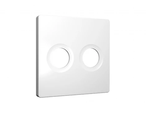 Лицевая панель для двойной ТВ-розетки (белый матовый) Ambrella Volt QUANT AP1333