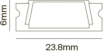 Алюминиевый профиль накладной 23x6 Maytoni Led Strip ALM002S-2M