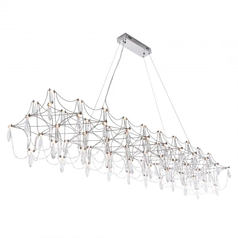 Подвесная люстра светодиодная хрустальная с пультом с регулировкой цветовой температуры Modelux ML.5603.2000P CH