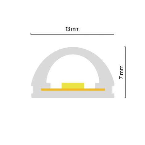 Термостойкий гибкий неон 13x7 24В 9,6Вт/м 3000K IP67 5м (вертикальный изгиб) Led Strip 432054