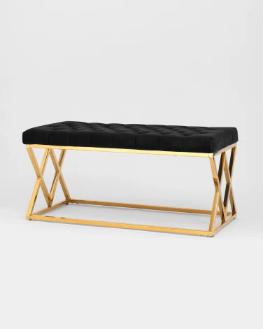 Банкетка Stool Group ИНСИГНИЯ черная велюр УТ000000884