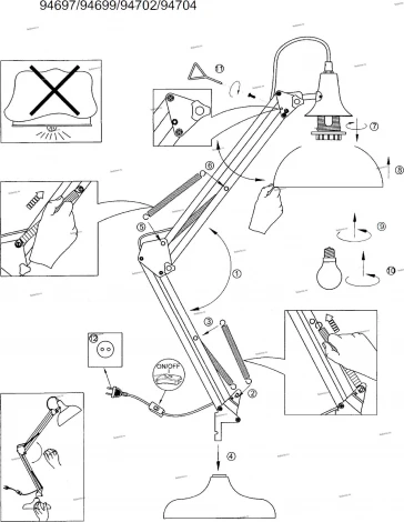 Интерьерная настольная лампа Eglo Borgillio 94702