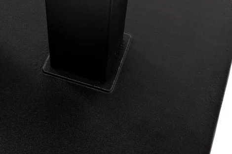 "Каффе" обеденный стол из HPL 140х70см, цвет "серый гранит", подстолье двойное черное чугун 4SIS арт.УТ-00005738