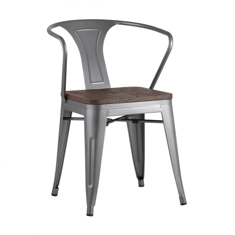 Tolix arm wood белый глянцевый, светлое дерево