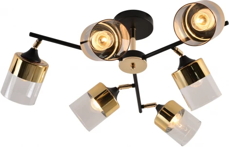 Потолочная люстра на штанге Reluce 01555-3.3-06B BK+FGD (220V)