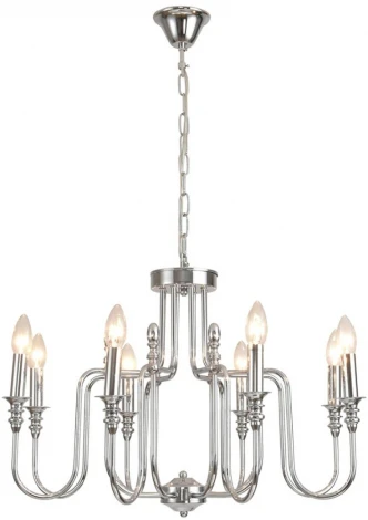 Подвесная люстра Lumion Suana 8317/8 хром/металл E14 8*40W 220V (на цепи, подсвечник, свеча)