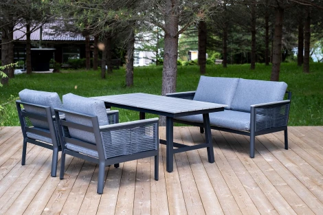 "Сан Ремо" комплект садовый для лаунж-зоны серый 4SIS арт.УТ-00007750