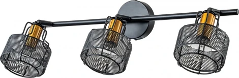 Настенно-потолочный спот Escada Zoom 1100/3A 3x40Вт E14, металл, чёрный/золото