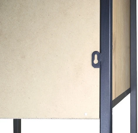 Стеллаж Берген-3, Дуб крафт золотой/Черный, Ивару