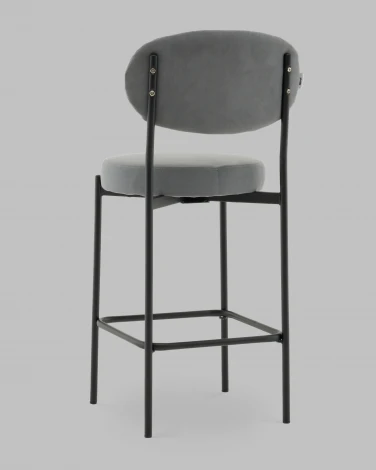 Стул Полубарный Бриф DD велюр серый Stool Group арт.УТ000041515