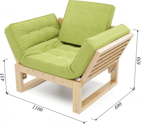 Кресло Arsko Балтик сосна зеленая рогожка