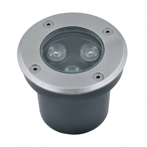 Встраиваемый светильник уличный Uniel ULU-B10A-3W/2700K IP67 GREY (LED, 220V, круглые)