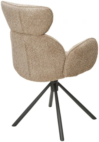 Стул ВАРДИ (VARDY) 360 град.поворот. бежевый букле XD841-06 / Серый, ®DISAUR M-City 64282