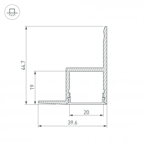 Профиль ARH-CEIL-2000 ANOD (Алюминий) 016150 Arlight