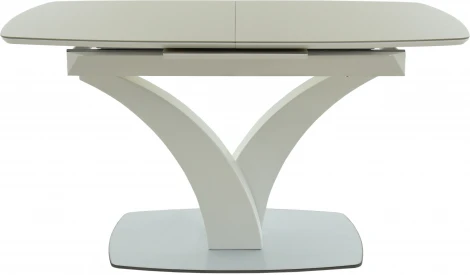 Стол Аврора Нотр Дам MODERNE стекло OPTIWHITE 1400(1800)*850, Капучино