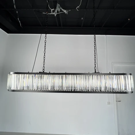 Подвесная люстра RH 1920s Odeon Clear Glass Black 180 ImperiumLoft 248522-22 (248522-22)