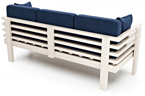 Диван Arsko Стоун беленый дуб синий велюр