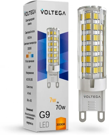 Светодиодная лампа Voltega Simple 7187 Capsule 7W 3000K G9