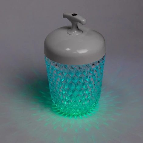 Настольный светодиодный светильник Escada Vibe 10255/L LED 2Вт, 3000K RGB, с ПДУ, пластик, белый (220V, круглые)