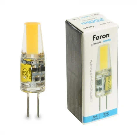 Лампа светодиодная JC капсульная 3W 12V G4 6400К Feron LB-424 51172