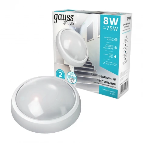 Настенно-потолочный светильник светодиодный Gauss 142411208-S