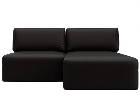 Диван угловой модульный Лига-060 НПБ угол универсальный (ЛДСП,Брус,Фанера/Пластик/Экокожа/Коричневый) Лига Диванов 130061