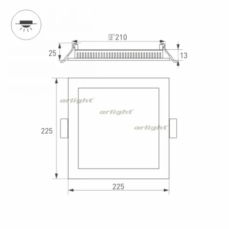 Встраиваемый точечный светильник Arlight DL 020136 (LED, 220V, IP40)