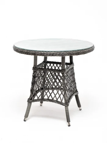 "Эспрессо–80 R" обеденная группа плетеная, цвет графит 4SIS арт.УТ-00005074