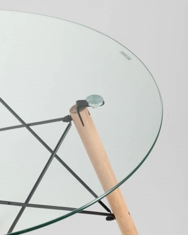 Стол Eames DSW  D80 стеклянный Stool Group арт.УТ000039068