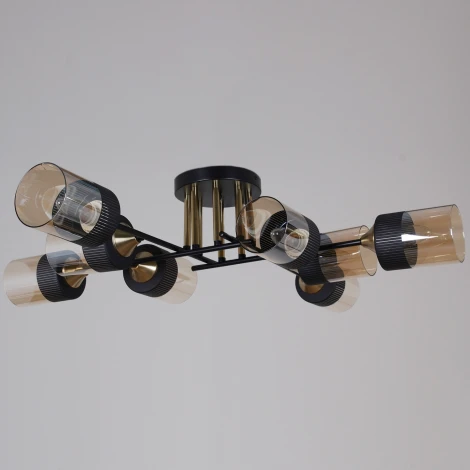 Подвесная люстра на штанге Reluce 48460-0.3-08 BK+COPPER