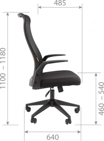 Компьютерное кресло CHAIRMAN 573 (Пластик,Ткань,Сетка/Черный)