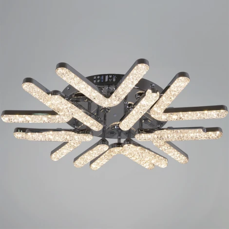 Потолочная люстра светодиодная на штанге с пультом с регулировкой цветовой температуры, яркости и ночным режимом Reluce 13190-0.3-6+6 CR