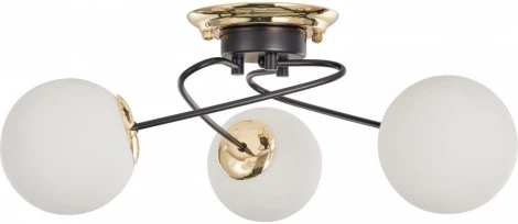 Потолочная люстра Arte Milano Neapolis-76408 276408/3 BK/GD (220V, шар)