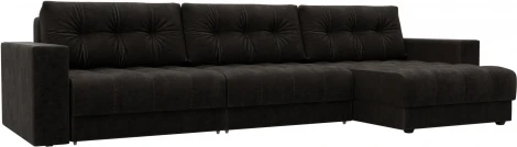 Диван угловой с декором Лига-049 НПБ Лонг Лига Диванов (Велюр) арт.128304