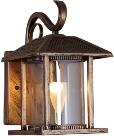 Настенный фонарь уличный Reluce 08287-9.2-001U BKG (220V, фонарь, IP44)