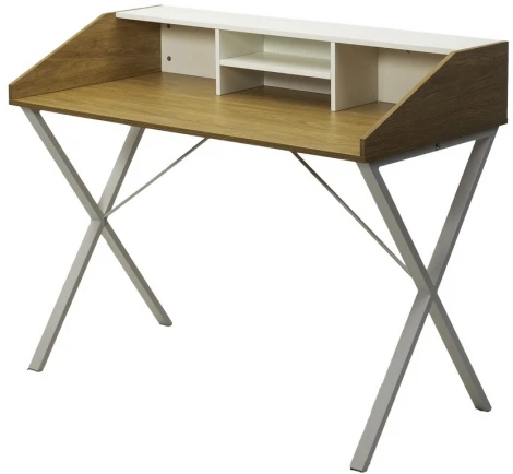 Компьютерный стол ORLA H475 Дуб натуральный / белый каркас M-city 629M04939