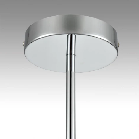 Потолочная люстра на штанге Lumion Zigrisa 8111/5 хром/серый, металл/текстиль E14 5*40W 220V (круглые)