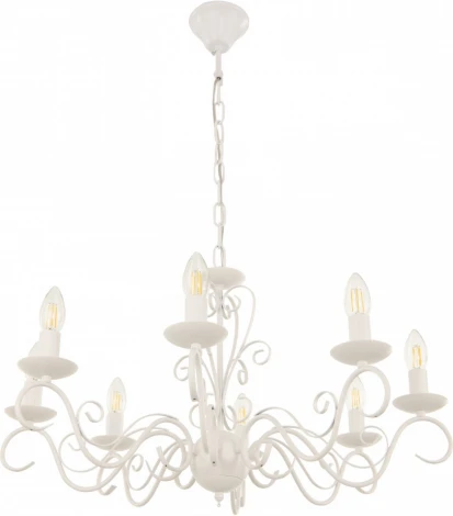 Подвесная люстра Arte Milano AM341369 341369/8 WT (220V, на цепи, подсвечник, свеча)