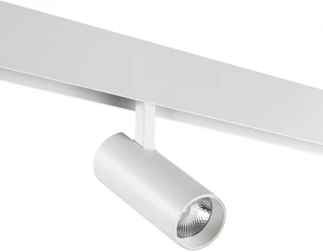 Трековый светильник низковольтный диммируемый Novotech Flum 359495 SHINO белый LED 12W 48V 3000-6500K (управление смартфоном, умный дом - Алиса, Tuya Smart, Smart Life)