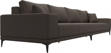 Диван прямой Льюес Лонг (Коричневый/Рогожка) Лига Диванов арт.124252